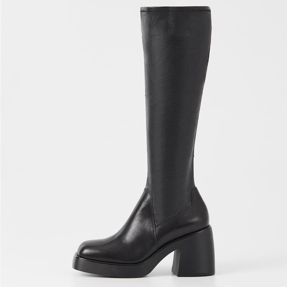 Vagabond Shoes - Vagabond Brooke Tall Boots — 38 (8) — Black Leather Knee High